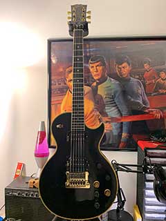 Bob Welch Black Les Paul Custom with Roland Electronics