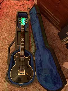 Bob Welch Black Les Paul Custom with Roland Electronics