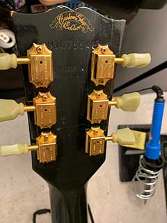 Bob Welch Black Les Paul Custom with Roland Electronics