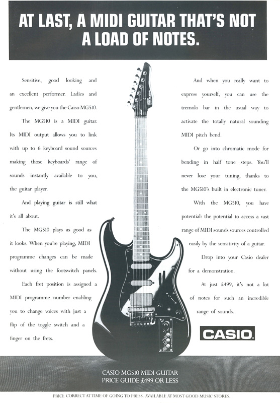 Casio MG-510 Advertising